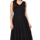 Womens BLACK BADDI Georgette Solid Maxi Dress